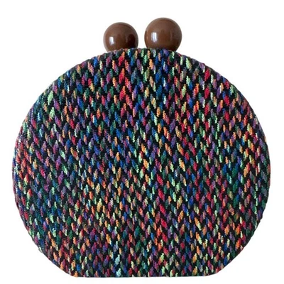 Bolso de Mano Republic Herringbone Moon Bolso sin asas Multicolor Pequeño Bandolera Nuevo con Etiquetas Foto 1 de 4