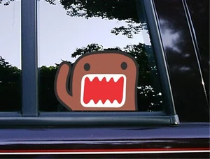 Domo Kun Wave Peeker Peeking Window Car Decals Anime JDM Meme Stickers - Foto 1 di 4