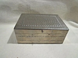 VINYAGE HAMM BROTHERS PEWTER TRINKET / JEWLERY BOX - Imagen 1 de 6