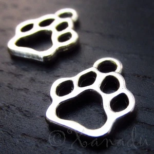 Animal Paw Print 13mm al por mayor plateado charms C3814 - 10, 20 o 50PCs - Imagen 1 de 3