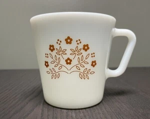 Tazza caffè vintage Pyrex vetro latte oro impressioni estive - Foto 1 di 6
