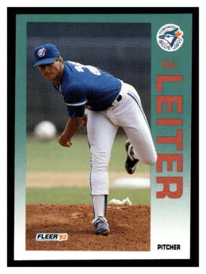 1992 Fleer  #334 Al Leiter - Toronto Blue Jays - Image 1 of 2