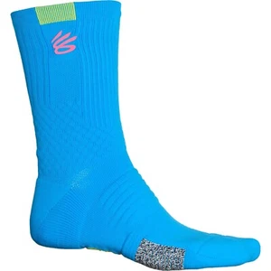 Under Armour Curry Playmaker Socks, Men's 8.5-13, Basketball Mid Crew Blue L25MP - Picture 1 of 6