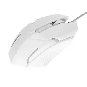 (white) USB Mouse With RGB Backlight Wired Ergonomic Computer Mouse For - Picture 1 of 23
