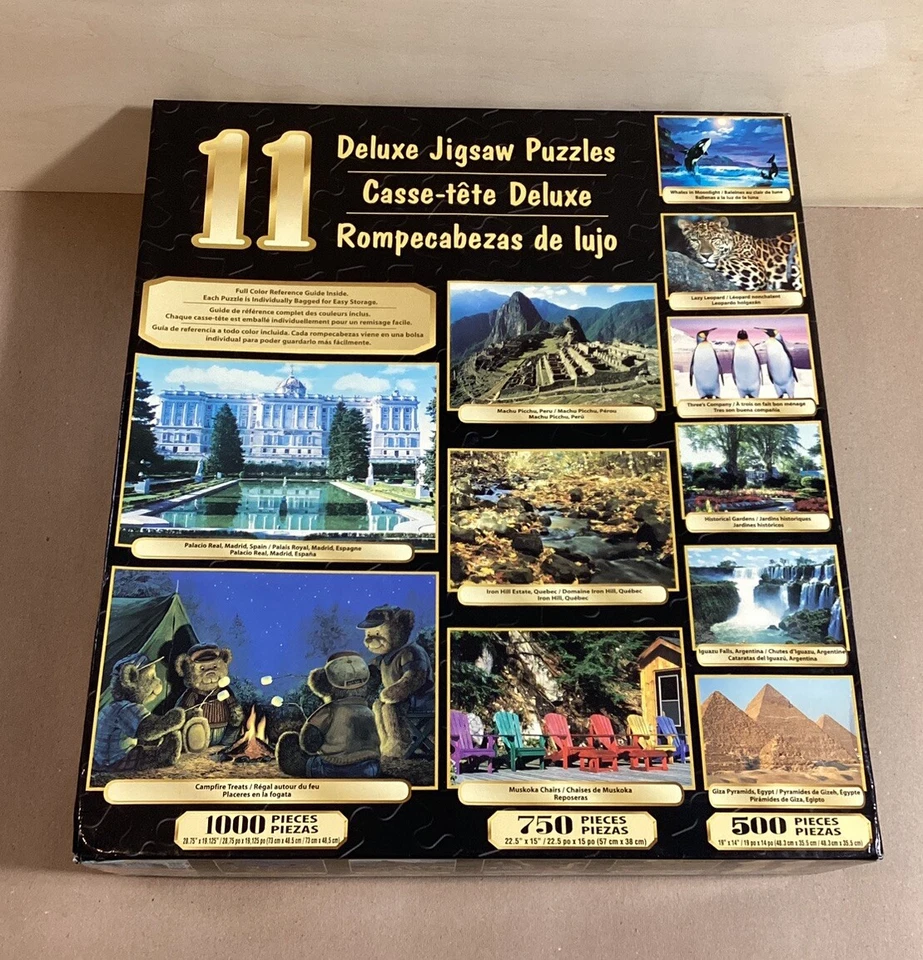 11 Deluxe Jigsaw Puzzles Nature Animals Castle Bears Penguins Orcas Pyramids