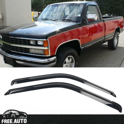 For 88-98 Chevy GMC C1500 K1500 Window Visor Sun Rain Deflector Guard 2PCS Set - Image 1 of 4
