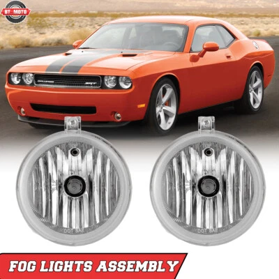 Set Fog Lights For 2008-2010 Dodge Challenger 2006-2009 Charger Front Lamps L+R - Image 1 of 4