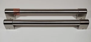 GE Cafe Handles Brushed Stainless Steel French Door Oven Handles 18 3/4" - Picture 1 of 12