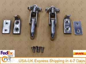 KIT DE PESTILLO INTERIOR PARABRISAS CROMADO ADECUADO PARA WILLYS JEEP 50-52 M38s CJS FORD - Imagen 1 de 4