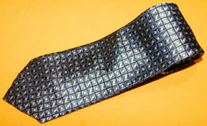 XMI CLASSIC MADE IN U.S.A. LIGHT BLUE/GREEN/YELLOW SQUARE MOTIF TIE - NECK TIES. - Picture 1 of 3