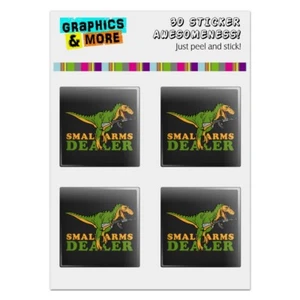 Small Arms Dealer Weapons T-Rex Funny Computer Case Modding Badge Stickers Set - Picture 1 of 4