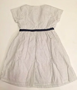 NEW Girl's OLIVE JUICE White & Blue POLKA DOT Dress Size 5 Party Retro Portrait - Picture 1 of 5