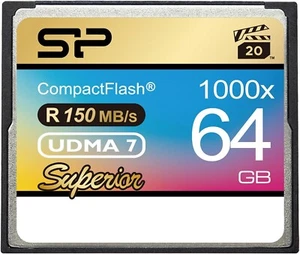 Silicon Power Superior 64GB CompactFlash 1000X Speed SP064GBCFC1K0V10 - Picture 1 of 1