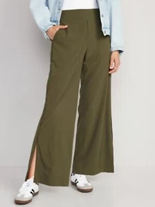 Old Navy Women’s High-Waisted StretchTech Wide-Leg Pants Conifer Size 2X (Plus) - Picture 1 of 4