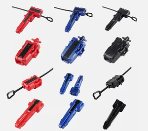 Bey Spinning Top Launcher & Grip- X Series BX-18 Black Blue Red String Rope UK - Picture 1 of 3