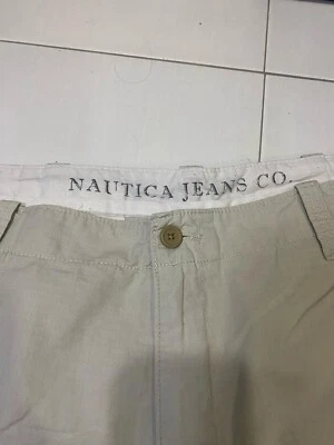 Nautica Size 38 Waist 'BG' Big Men's  Cargo Shorts Light Khakis check dest - Image 1 of 4