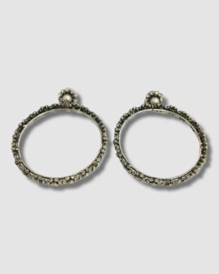 $225 Dannijo Mujer Plata Mini Cristal Flor Aro Poste Pendientes Foto 1 de 2