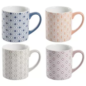 Juego de tazas de gres Mr. Coffee Bliss paquete de 4 20 oz diseño surtido - Imagen 1 de 4