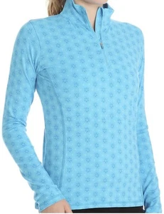 *NEW Women's Plus Size Soft Bamboo Zip Up Pullover Jacket Lightweight Aqua 16/18 - Picture 1 of 3