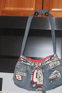 NASCAR DALE EARNHARDT JR #8 PURSE SHOULDER BAG BLUE RED - Picture 1 of 9