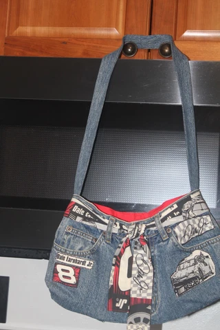 NASCAR DALE EARNHARDT JR #8 PURSE SHOULDER BAG BLUE RED Cover