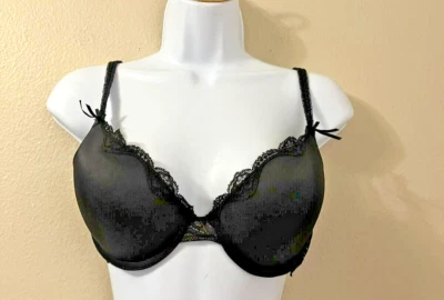 Sujetador Wacoal Talla 34 D Con Aros Negro RN 20421 CA 52788 Excelente Estado Foto 1 de 4