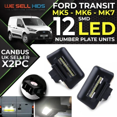 FORD TRANSIT MK5 MK6 MK7 NUMBER PLATE LED CANBUS ERROR FREE 12 LED ICE WHITE - Image 1 of 4