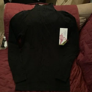 Neu mit Etikett Isis schwarz Zopfmuster Trichterausschnitt Shirt-gut zum Überziehen SMALL kostenloser Versand - Bild 1 von 8