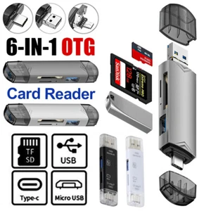Czytnik kart USB 3.0 Typ C / Micro USB / TF / SD Flash Drive OTG Telefon Laptop Adapter - Zdjęcie 1 z 9