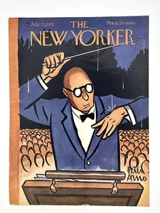 Original July 12, 1952 New Yorker Cover: symphony conductor outside concert rain - Picture 1 of 1