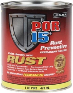 New POR-15 45408 Rust Preventive, Semi Gloss Black Pint 16oz, Free Delivery - Picture 1 of 1