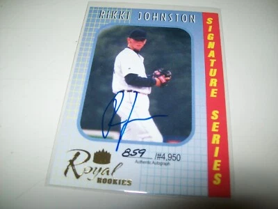 2000 ROYAL ROOKIES RIKKI JOHNSTON AUTOGRAPH SIGNED AUTO #31 DETROIT TIGERS - Image 1 of 2