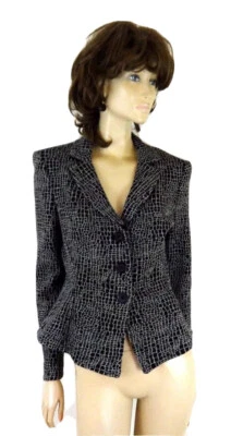 CHAQUETA NUEVA ARMANI COLLEZIONI $1495 MEZCLA DE LANA BOTONADURA ÚNICA TALLA 10 Foto 1 de 4