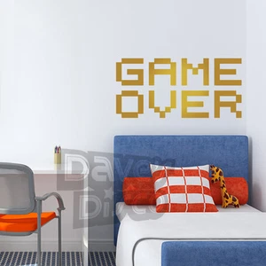 GAME OVER Retro Video PC Gamer Arcade Jungen Mädchen Schlafzimmer Wandkunst Aufkleber - Bild 1 von 26
