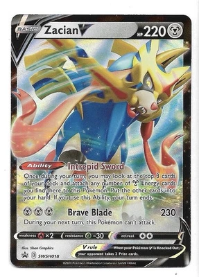Zacian V SWSH018 SWSH: Sword & Shield Promo Cards Holo Pokemon TCG - NM - Image 1 of 2