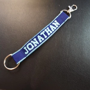 Jonathan Lanyard Key Strap Keychain Personalized Novelty Name Gift Blue - Picture 1 of 5