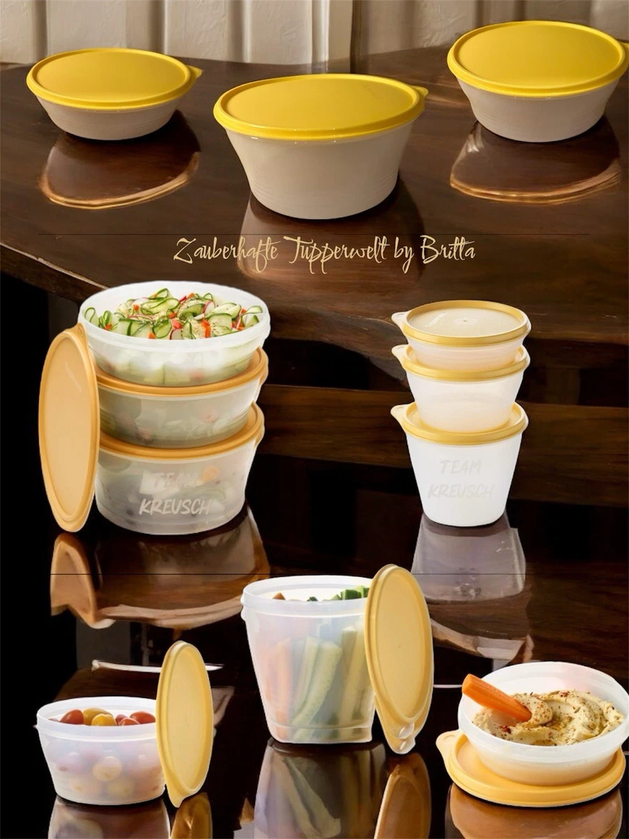 Tupperware Hit-Parade Kühlschrank – 3 Kleine Dosen à 300 Ml In Rot, Türkis & Orange