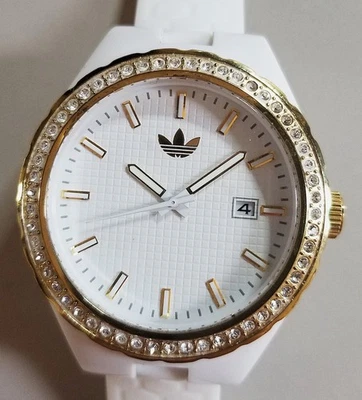 ADIDAS ADH2034 GENTLY USED GREAT DIAL WT 44 MM CASE QUARTZ MENS DATE SPORT WATCH - Image 1 of 4