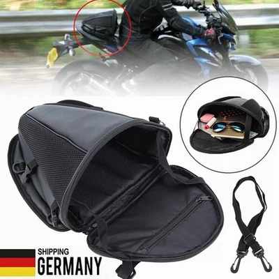 Motorrad Hecktasche Wasserdicht Hinten Koffer Rücksitz Pack Gepäcktasche Schwarz - Bild 1 von 4