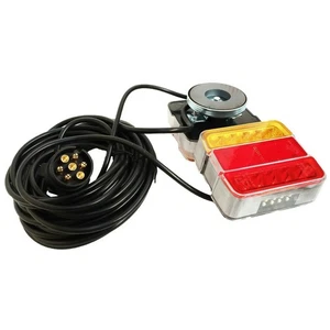 L+R LED Magnetic Trailer Rear Towing Waterproof Tail Light For Trailer Tractor A - Picture 1 of 7