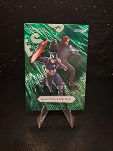 Captain America & Bucky Green Shimmer Cosmos Disney 100 Marvel - Picture 1 of 2