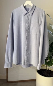 Herren LULULEMON blau Commission Langarm Kleid Button Down Hemd XL XXL - Bild 1 von 4
