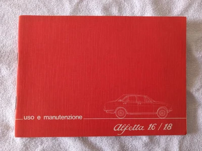 Libretto Uso e Manutenzione Alfa Romeo Alfetta 1.6/1.8 (1979) - Immagine 1 di 4