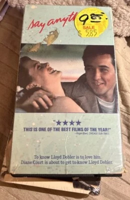 Say Anything VHS Cassette Tape John Cusack Ione Skye 1989 Vintage Rental Foto 1 de 4