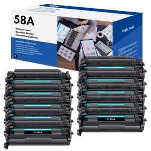 10PK CF258A 58A Toner Compatible With HP LaserJet Pro M404dw M428fdw NO CHIP - Picture 1 of 8