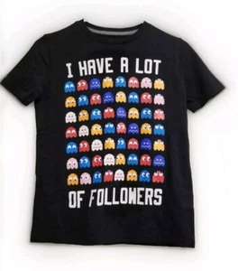 Old Navy Pac-Man Ghosts Boys T-Shirt Size M (8) Black  - Picture 1 of 3