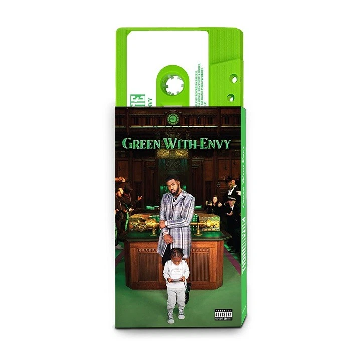 Tion Wayne - Green With Envy Spotify Exclusive Green Cassette x/300 +Signed Card - Image 1 of 1