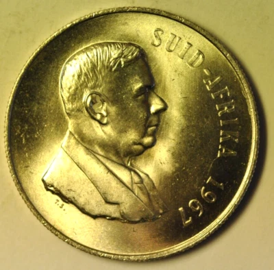 mw23869 Suid Africa; Silver Rand 1967 Death of Dr. Verwoerd - 1st Anniversary BU - Image 1 of 2