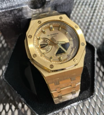 New Casio G-Shock Gold Color GA2100 All Yellow Gold custom modification - Image 1 of 4