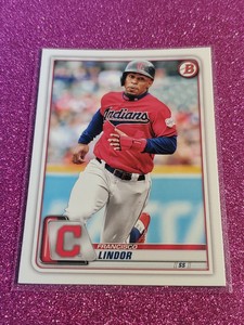 2020 Bowman Paper Base #4 Francisco Lindor Cleveland Indians